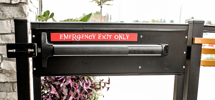 emergency push bar installation in Elverta